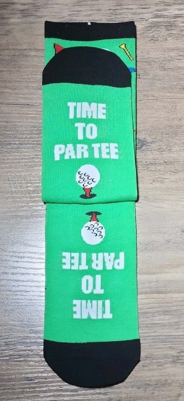 NEW Parigo Novelty "Time To Par Tee" Golf Socks For Gift for any Golfer